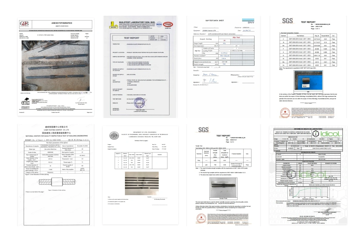 certifications of thread rebar coupler.webp